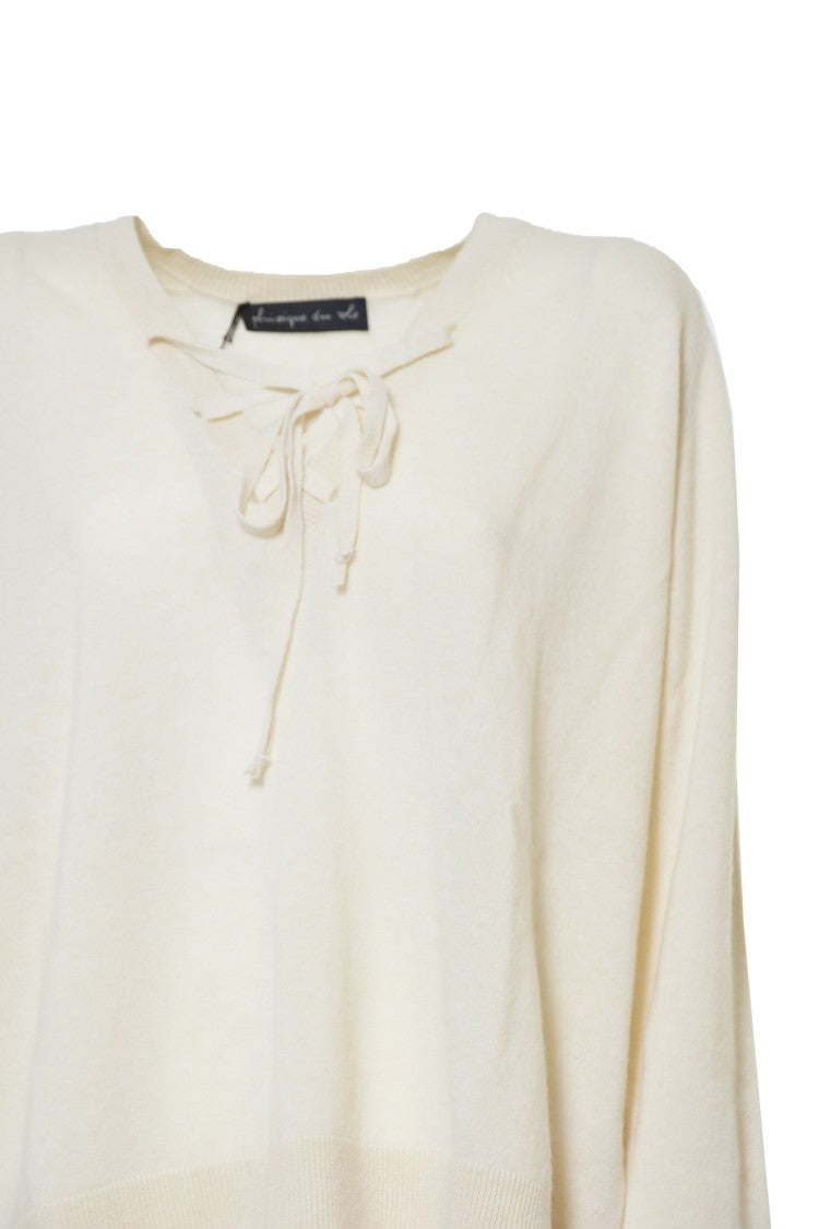 Phisique Du Role Luxe V-Neck Pullover With Adjustable Bow Detail