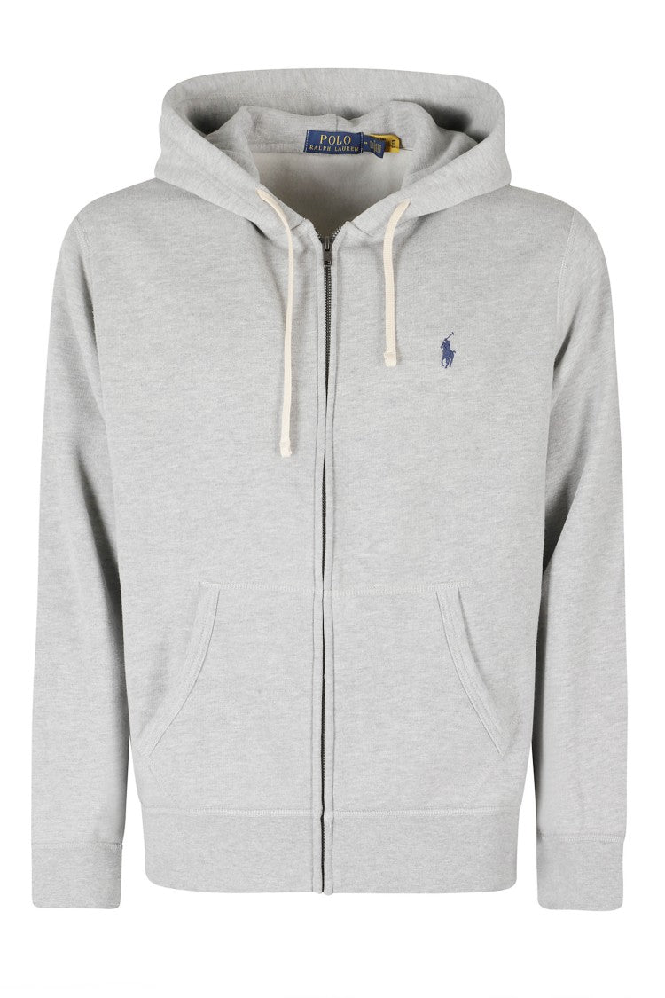 Polo Ralph Lauren Andover Grey Full-Zip Hooded Cotton-Blend Sweatshirt