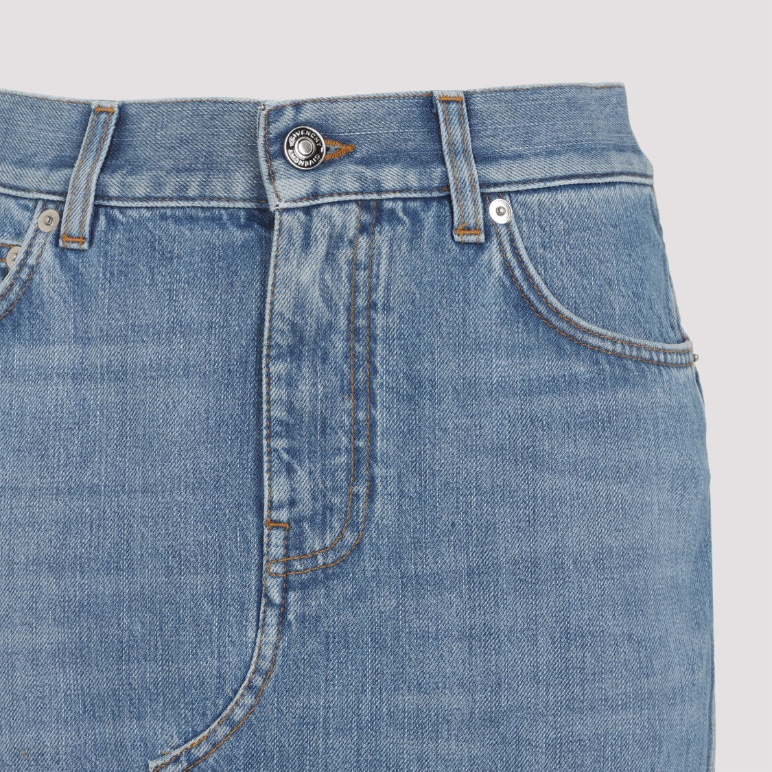 Givenchy Medium Blue Cotton Midi Skirt