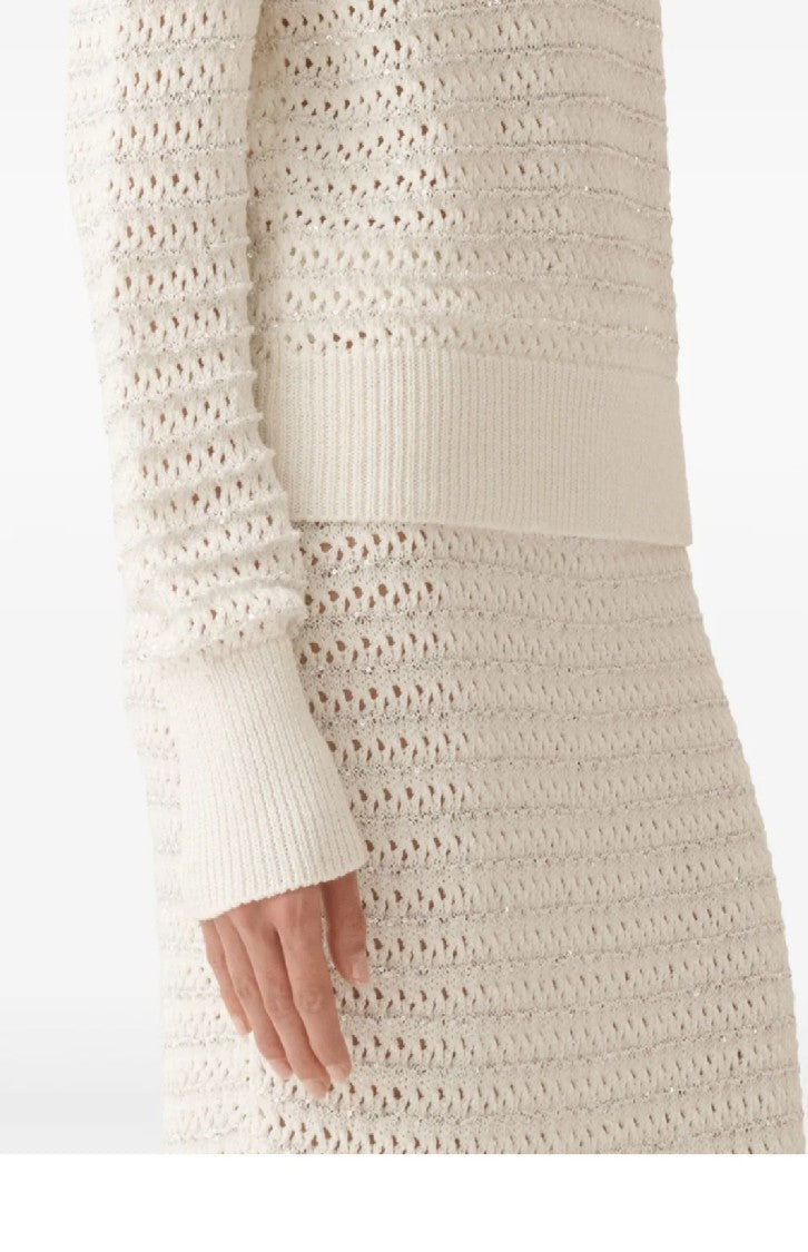Fabiana Filippi Textured Open Weave Knit Sweater