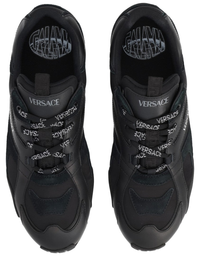 Versace Galaxia Smooth Calf Leather Sneakers
