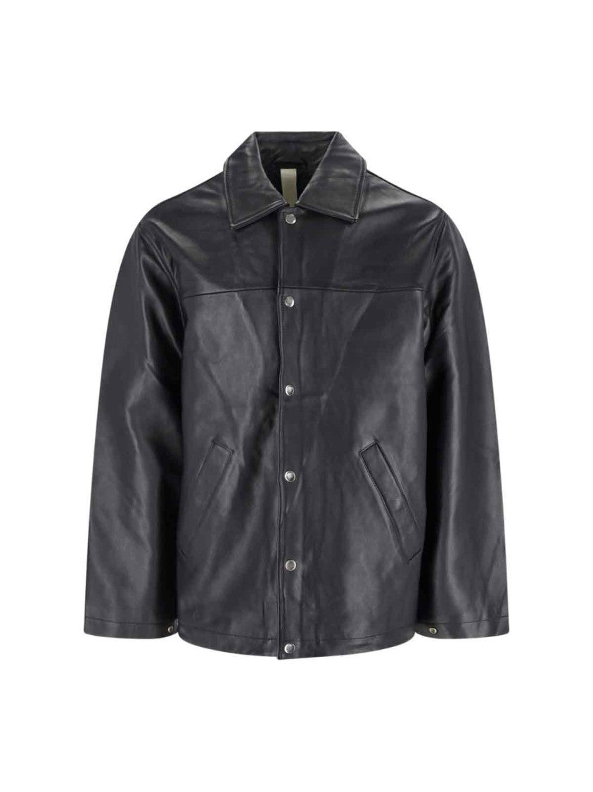 Sunflower Lambskin Leather Jacket – Black