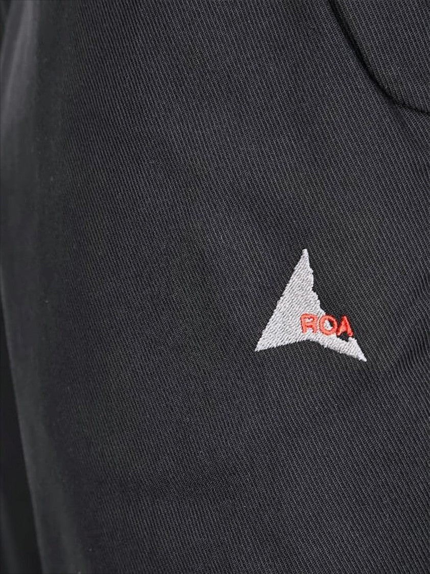 Roa Straight-Leg Pants With Built-In Belt And Embroidered Logo