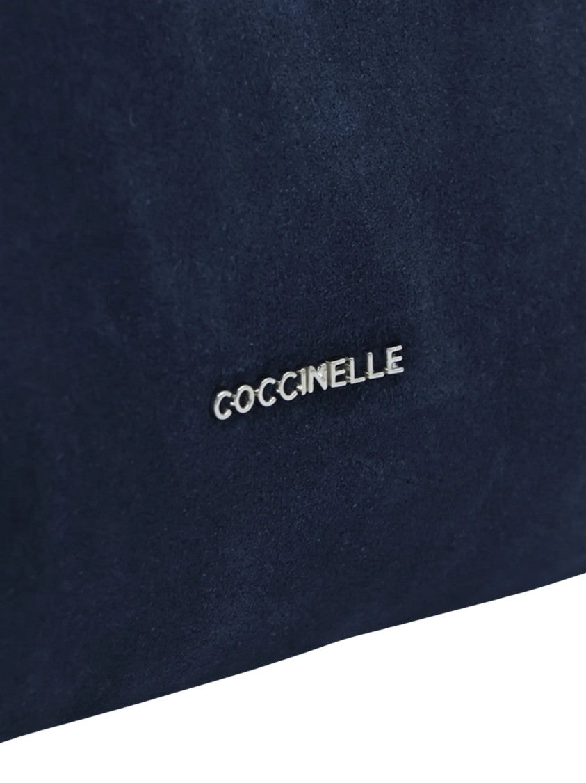 Coccinelle Boheme Small Blue Suede Handbag