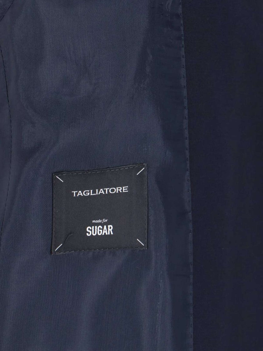 Tagliatore Single-Breasted Blazer – Navy