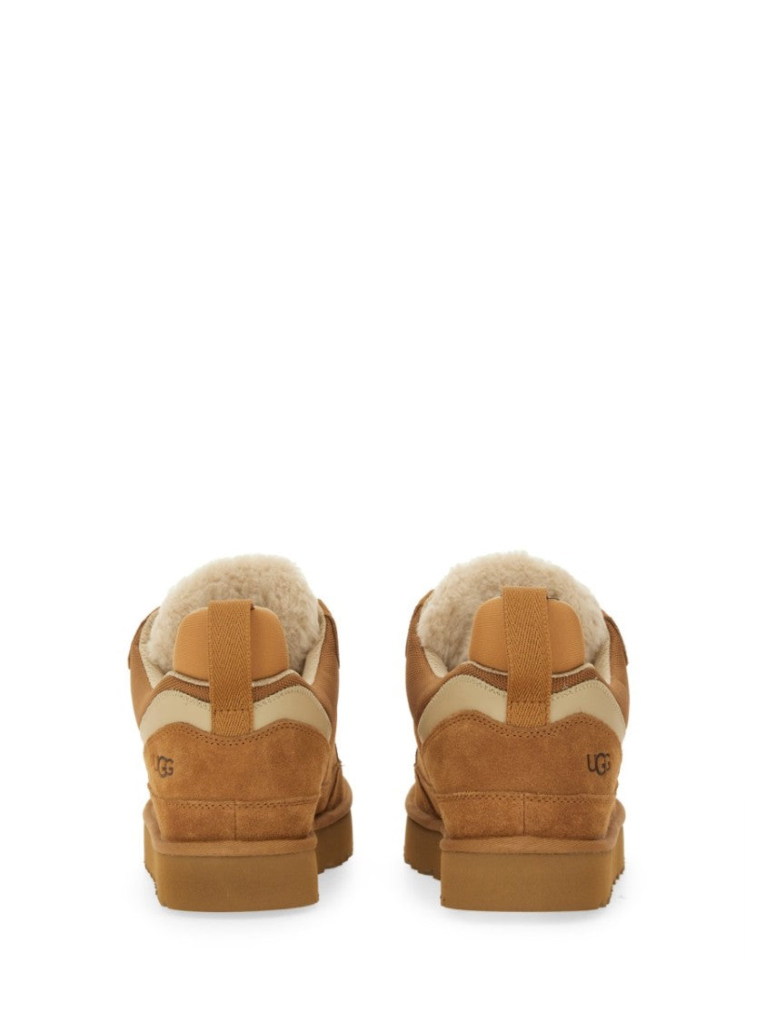 Ugg Lowmel Plush-Lined Leather Sneakers