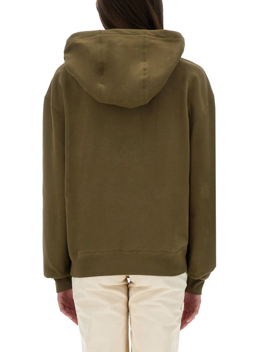 Saint Laurent Hooded Sweatshirt With Logo Detailing