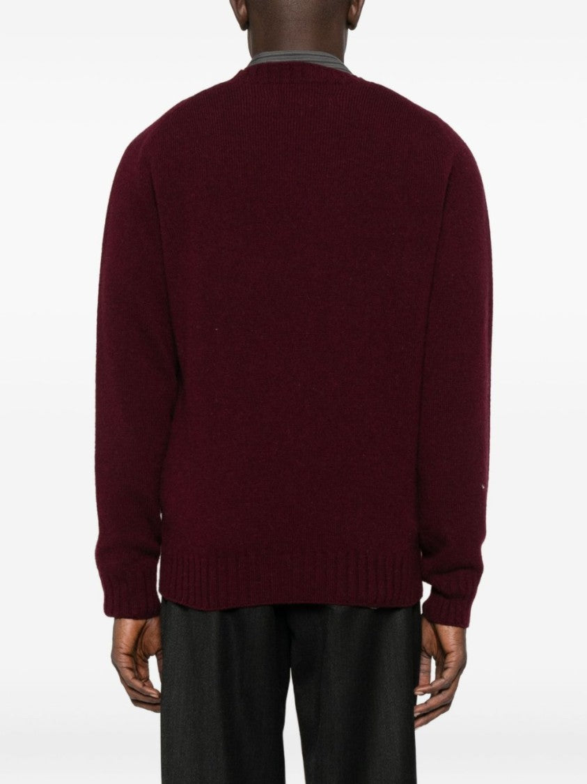Sebago Deep Red Crew Neck Sweater