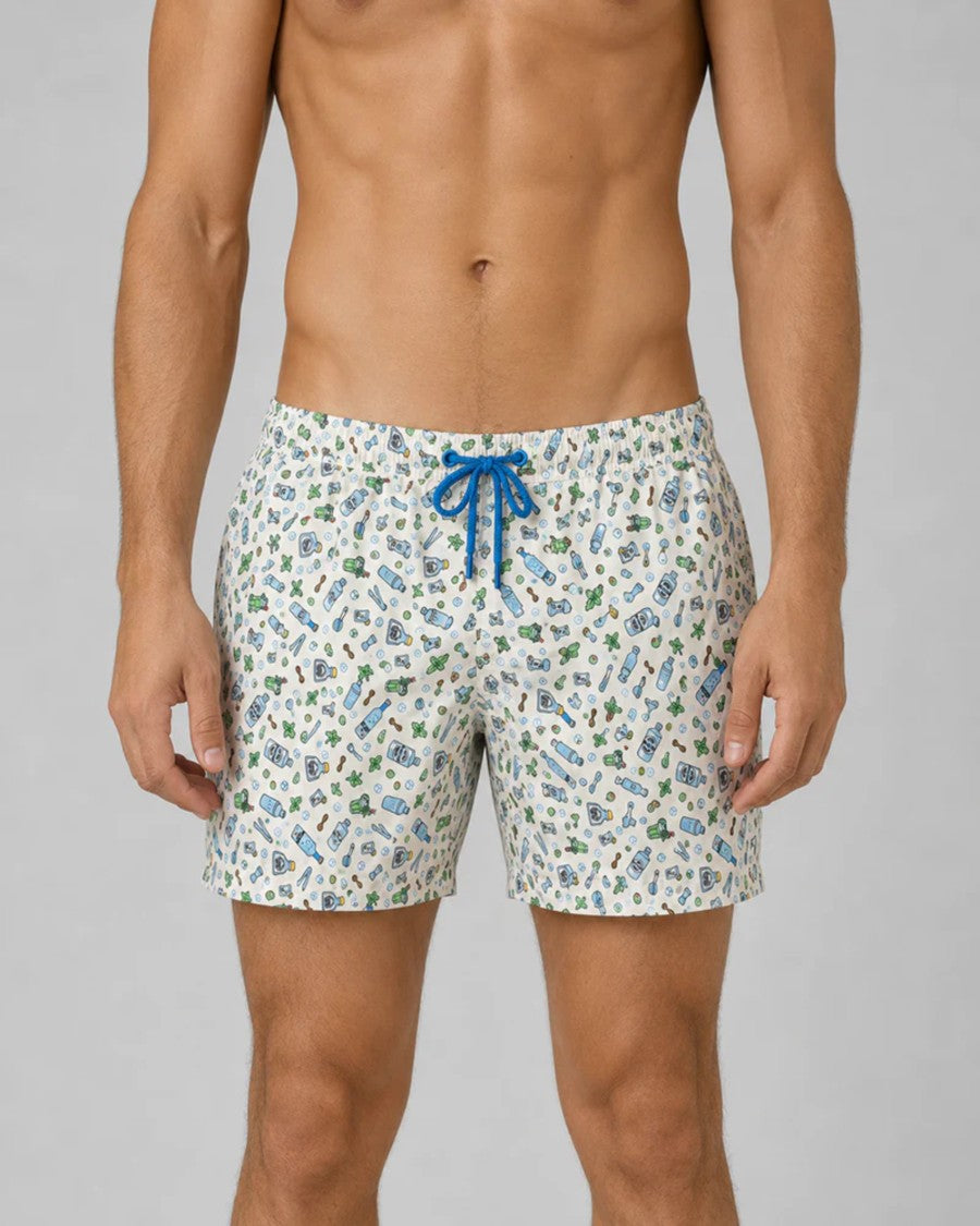 Mc2 Saint Barth Ivory Lighting Micro Fantasy Swim Shorts