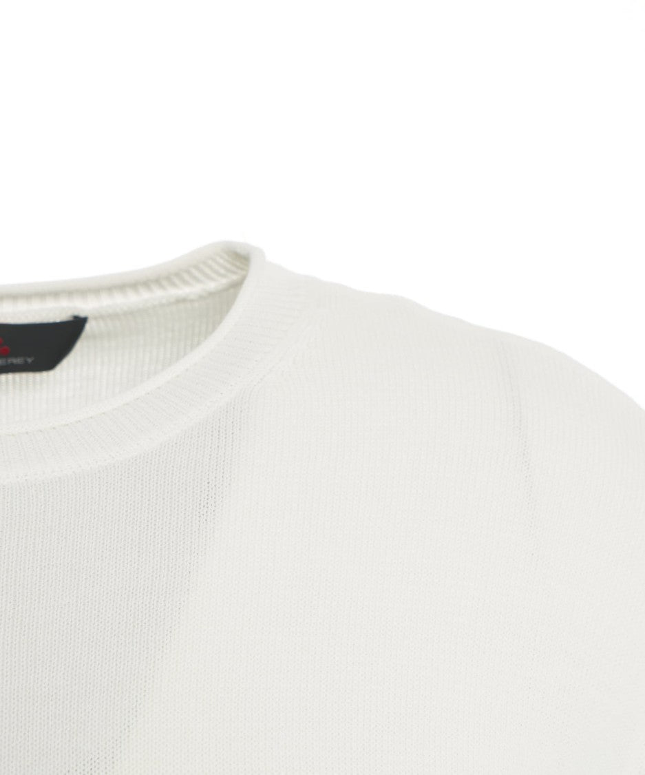 Peuterey Knit Cotton Sweater With Detachable Logo