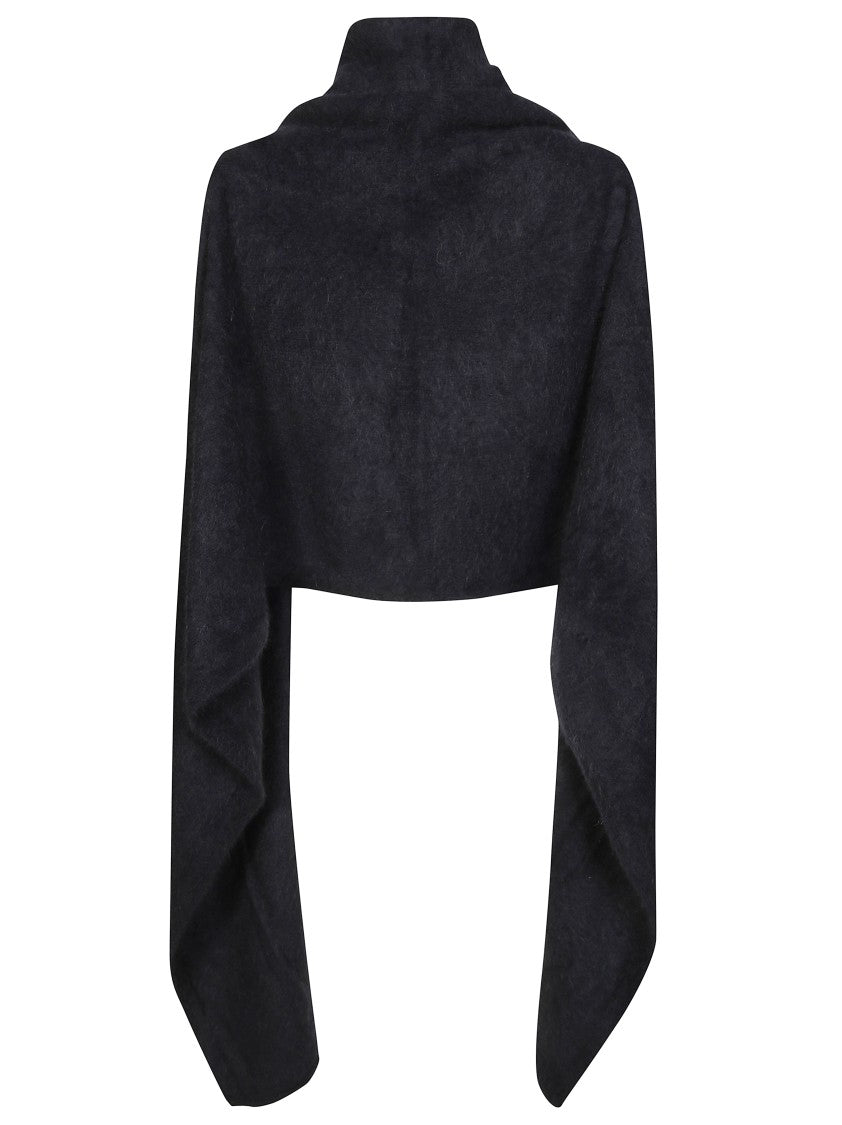 Ctplage Sleeveless Mantella With Structured Collar