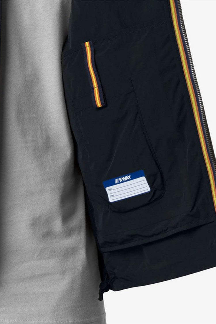 K-Way Blue Nylon Quilted Down Jacket