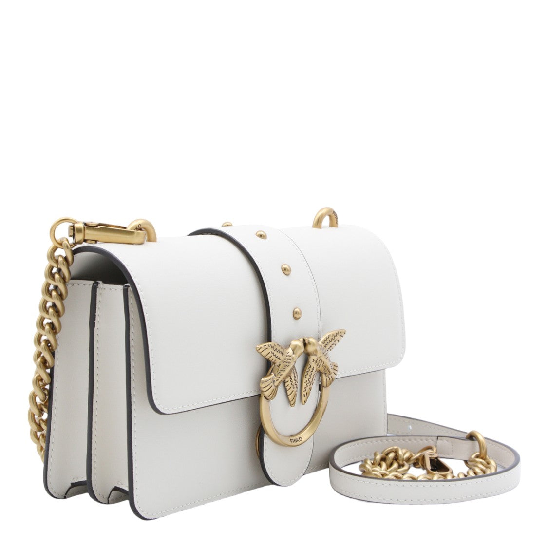 Pinko Minimalist White Bag With Structured Silhouette