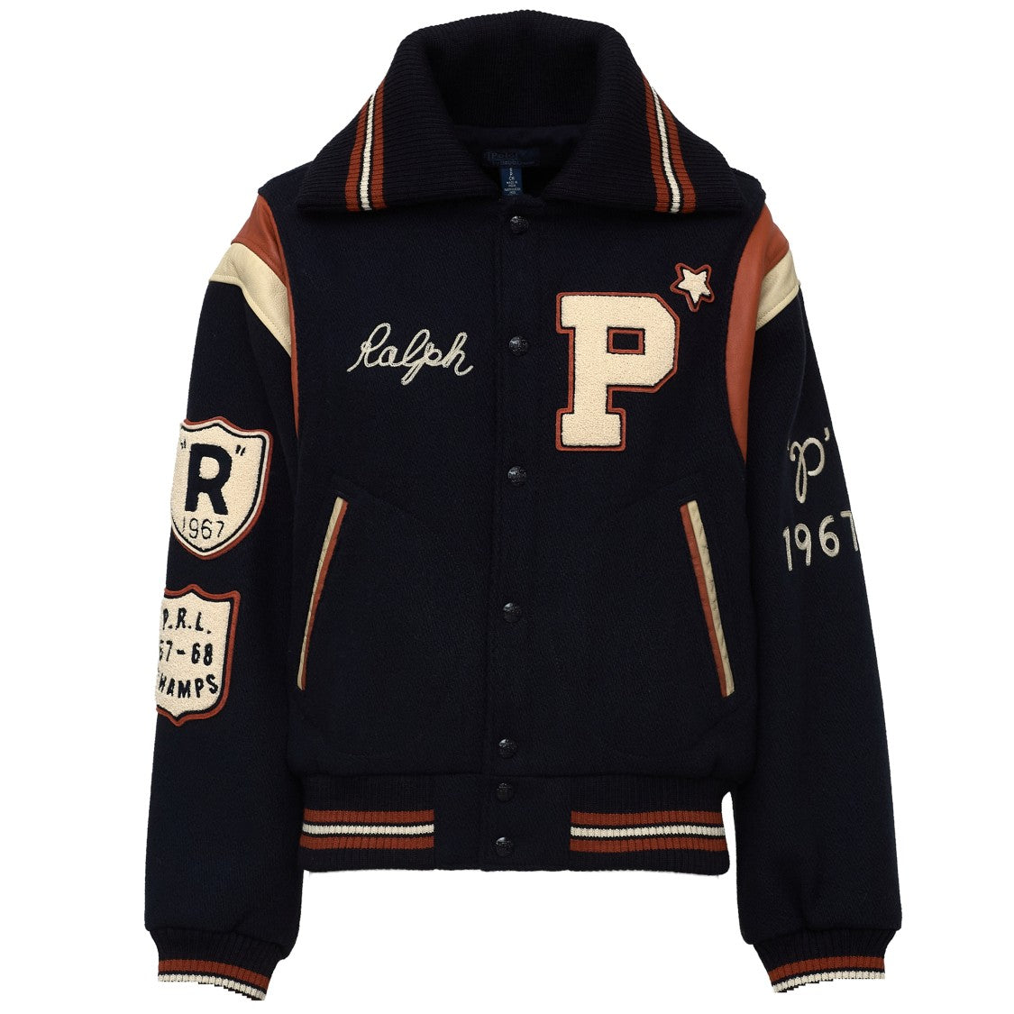 Polo Ralph Lauren Oversized Wool Poly Twill Bomber Jacket