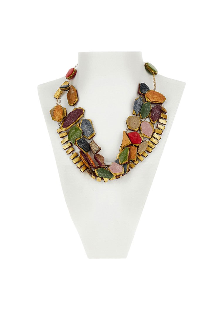 Gfw Handmade Artistic Necklace With Irregularly Shaped Elements