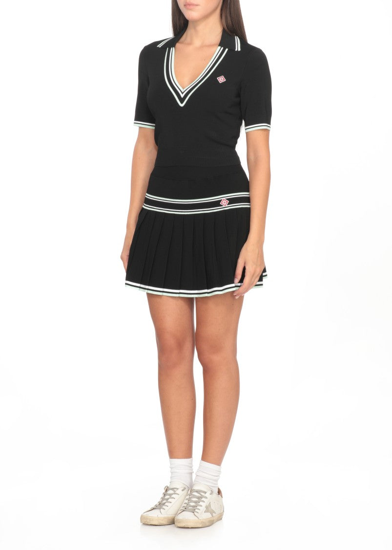 Casablanca Pleated Viscose Skirt