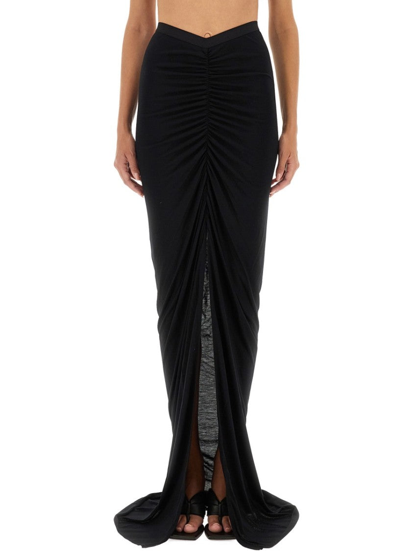Rick Owens X Lilies Slim Fit Long Maxi Skirt