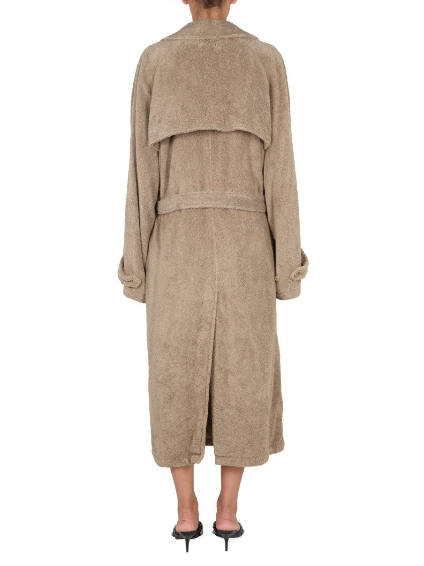 Balenciaga Towel Trench Coat With Adjustable Belt Closure
