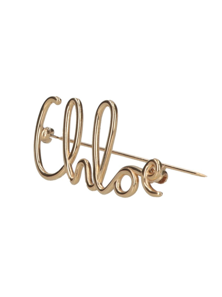Chloé Gold-Plated Brass Chloé Signature Brooch