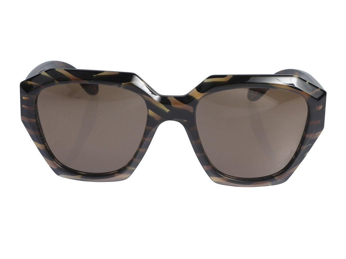 Kador Tortoiseshell Marilyn/K-S Oversized Geometric Sunglasses