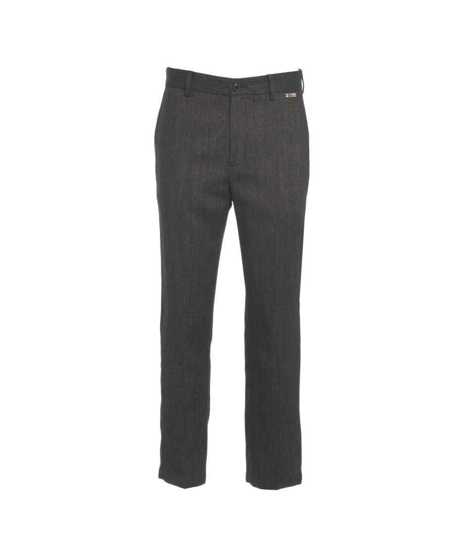 Luis Trenker Straight Leg Trousers With Timeless Woven Pattern