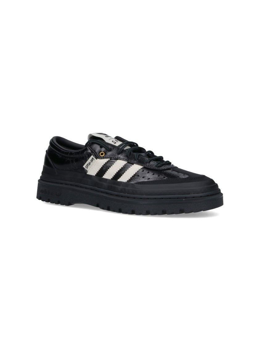 Adidas Low-Profile Black Sneakers With Textured Sole