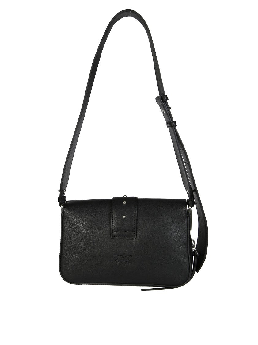 Pinko Slouchy Black Mini Crossbody Bag With Zip Closure