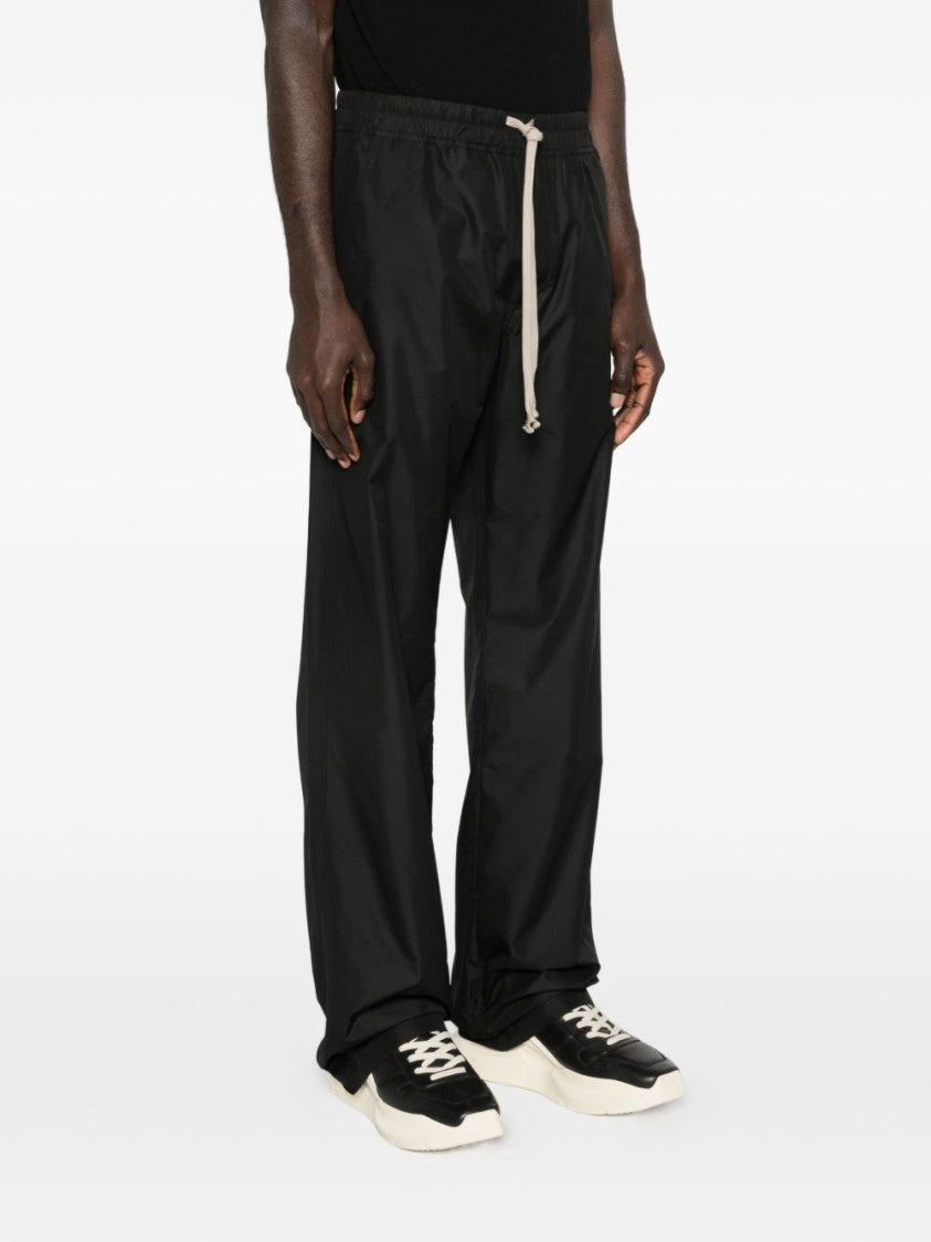Rick Owens X Moncler Straight Leg Casual Pants With Drawstring And Flap Pockets