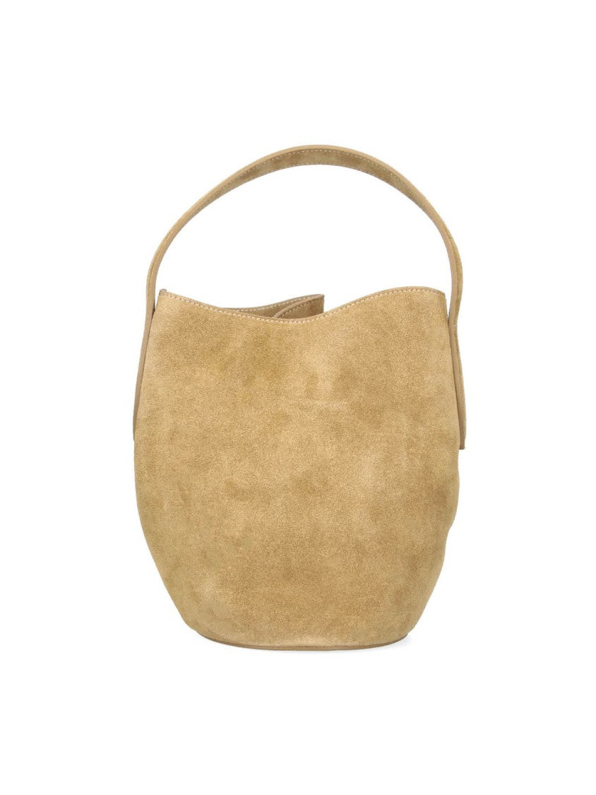 Liffner Soft Suede Handbag With Buckle Detail