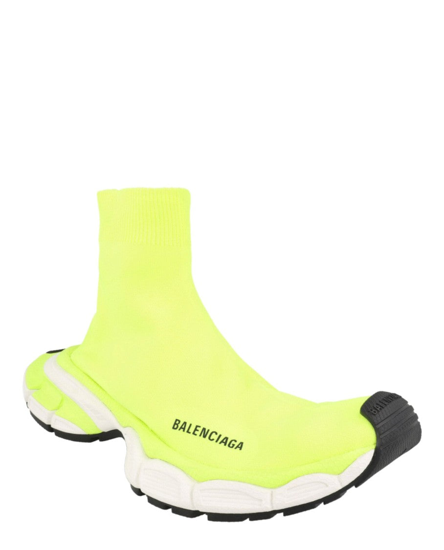 Balenciaga High-Top Sock Sneakers With Ribbed Trim And Bold Branding