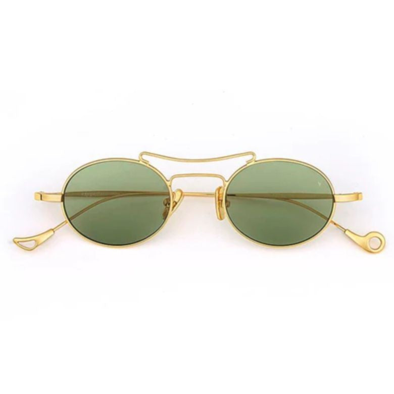Eyepetizer Arno C.4-64 Slim Oval Gold-Tone Sunglasses With Artistic End Tips