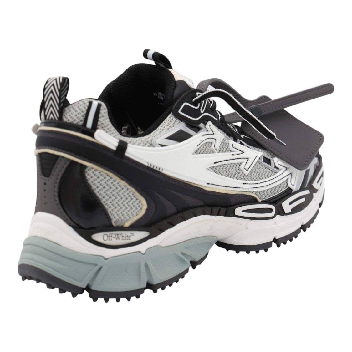 Off-White Dynamic Layered Design Sneakers With Textured Grip