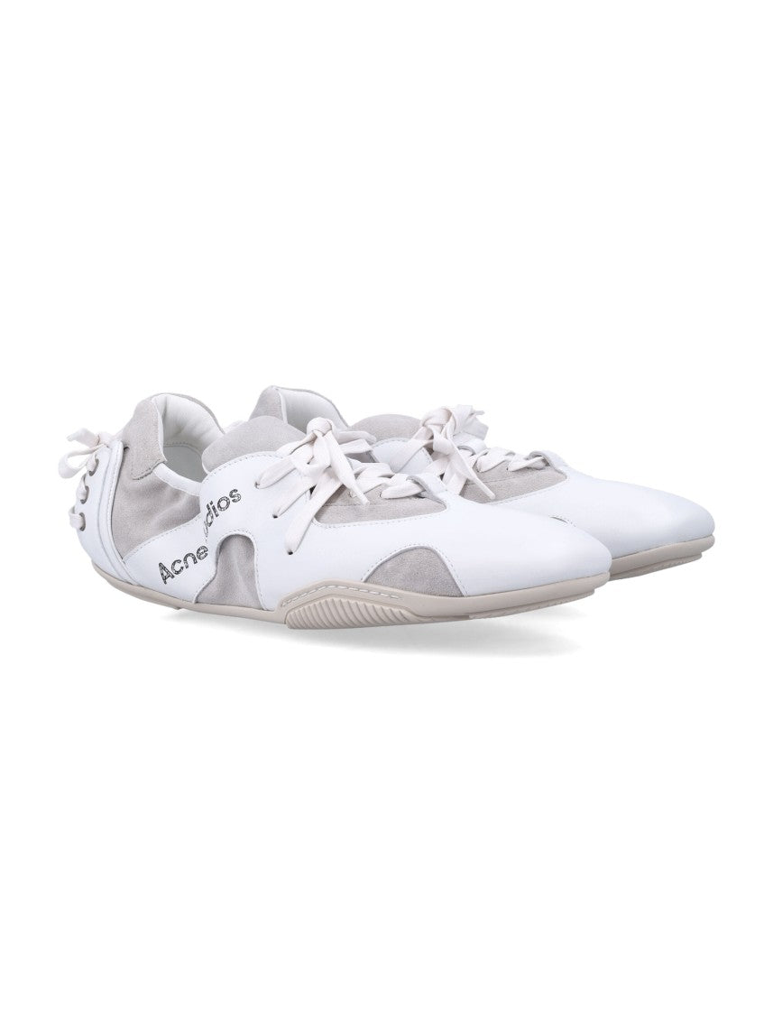 Acne Studios Leather Lace-Up Shoes With Dual Lace Details And Lamb Leather Upper