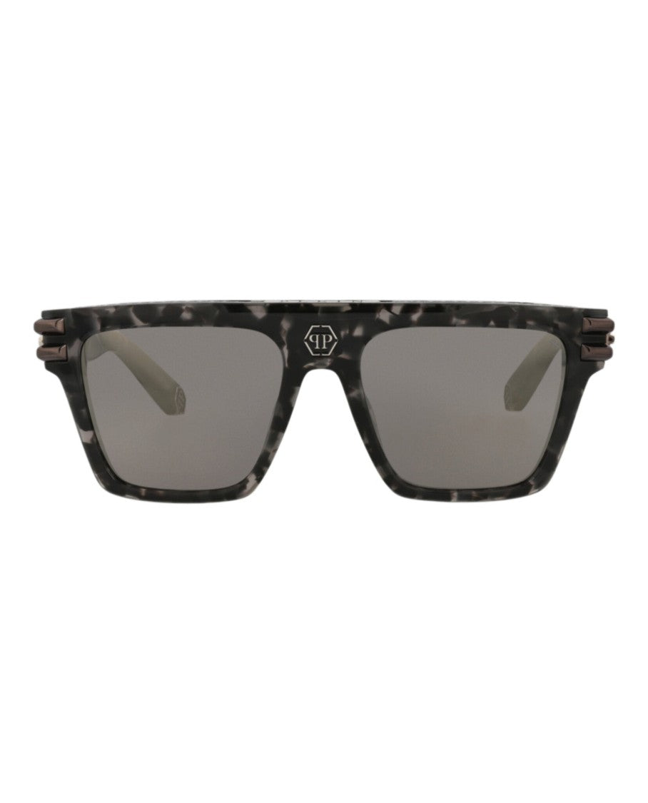 Philipp Plein Aviator-Frame Acetate Sunglasses With Saddle Nose Bridge