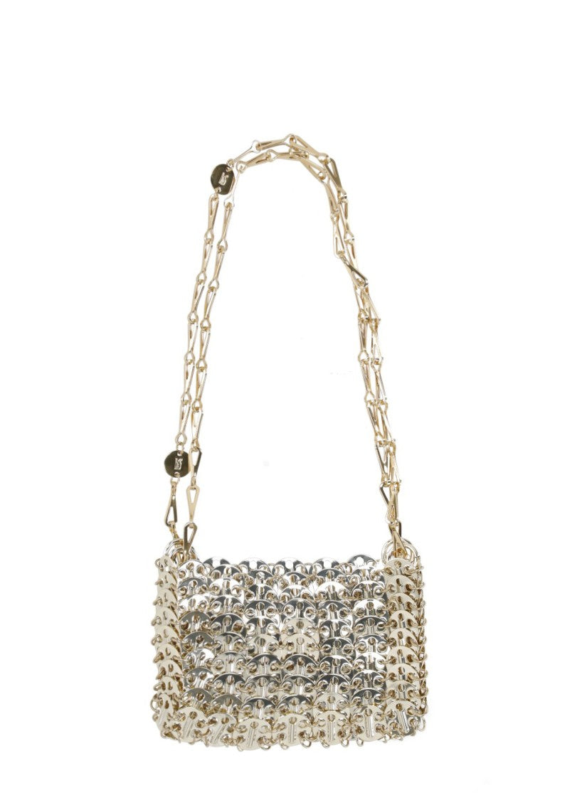 Rabanne Gold 1969 Nano Brass Shoulder Bag