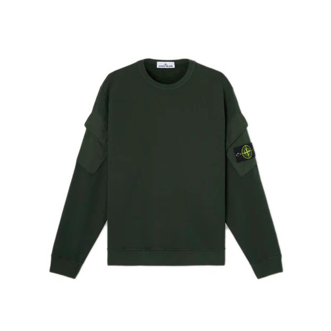Stone Island Deep Green Cotton Sweatshirt