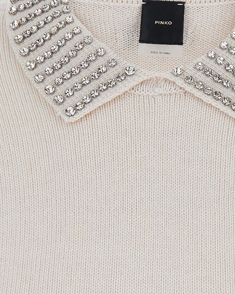 Pinko Ventotene Sweater In Ivory