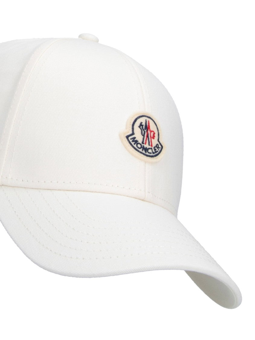 Moncler White Cotton Baseball Cap