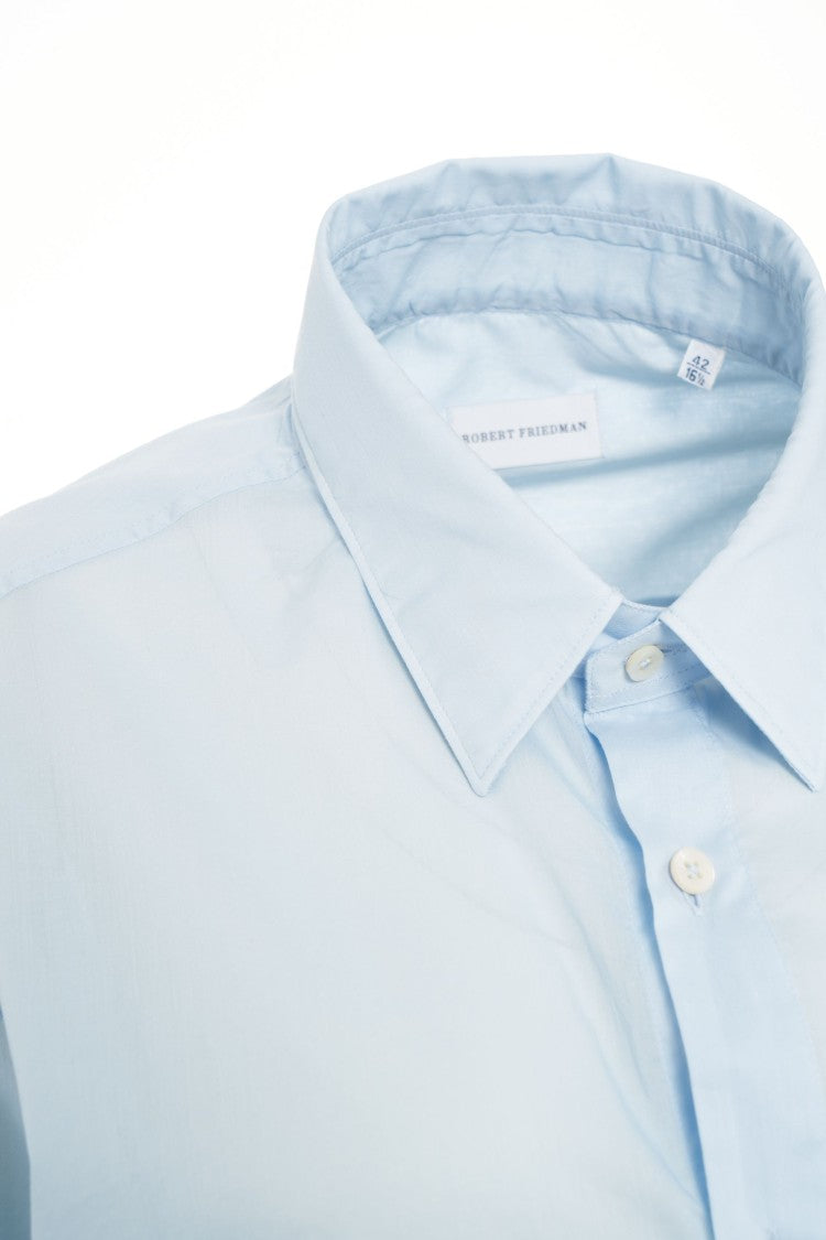 Robert Friedman Semi-Transparent Cotton Shirt With Kent Collar