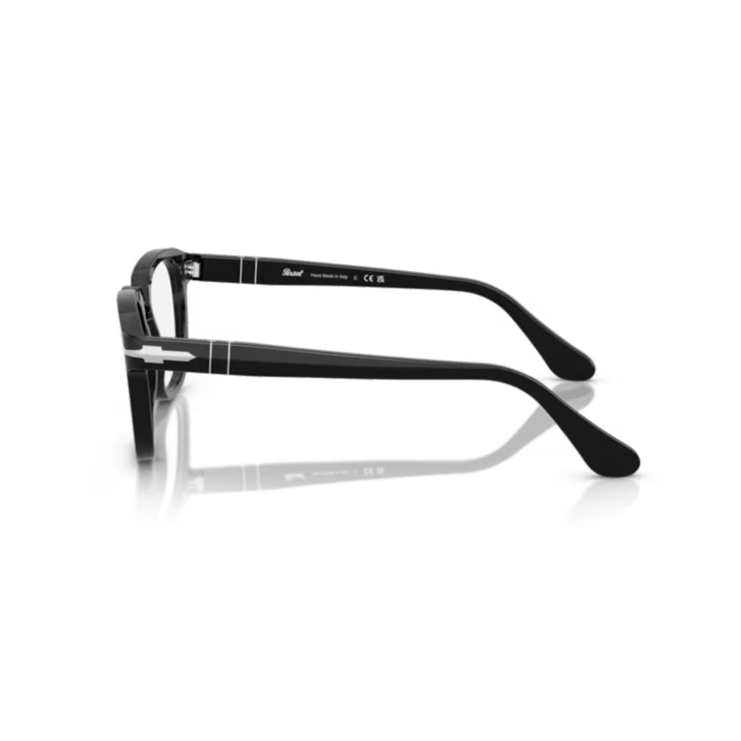 Persol 0Po3376v Classic Square Frame Eyeglasses With Silver Arrow Detail