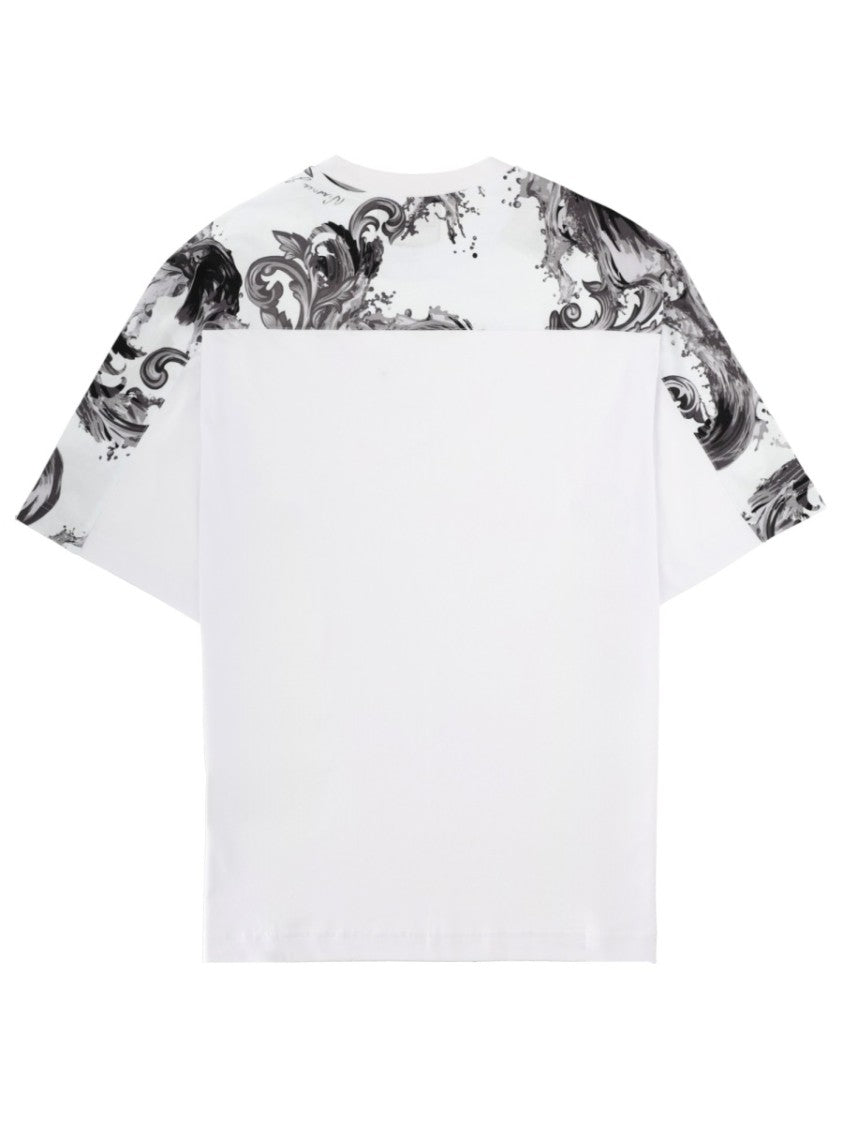 Versace Jeans Couture Baroque Plaque White Base T-Shirt