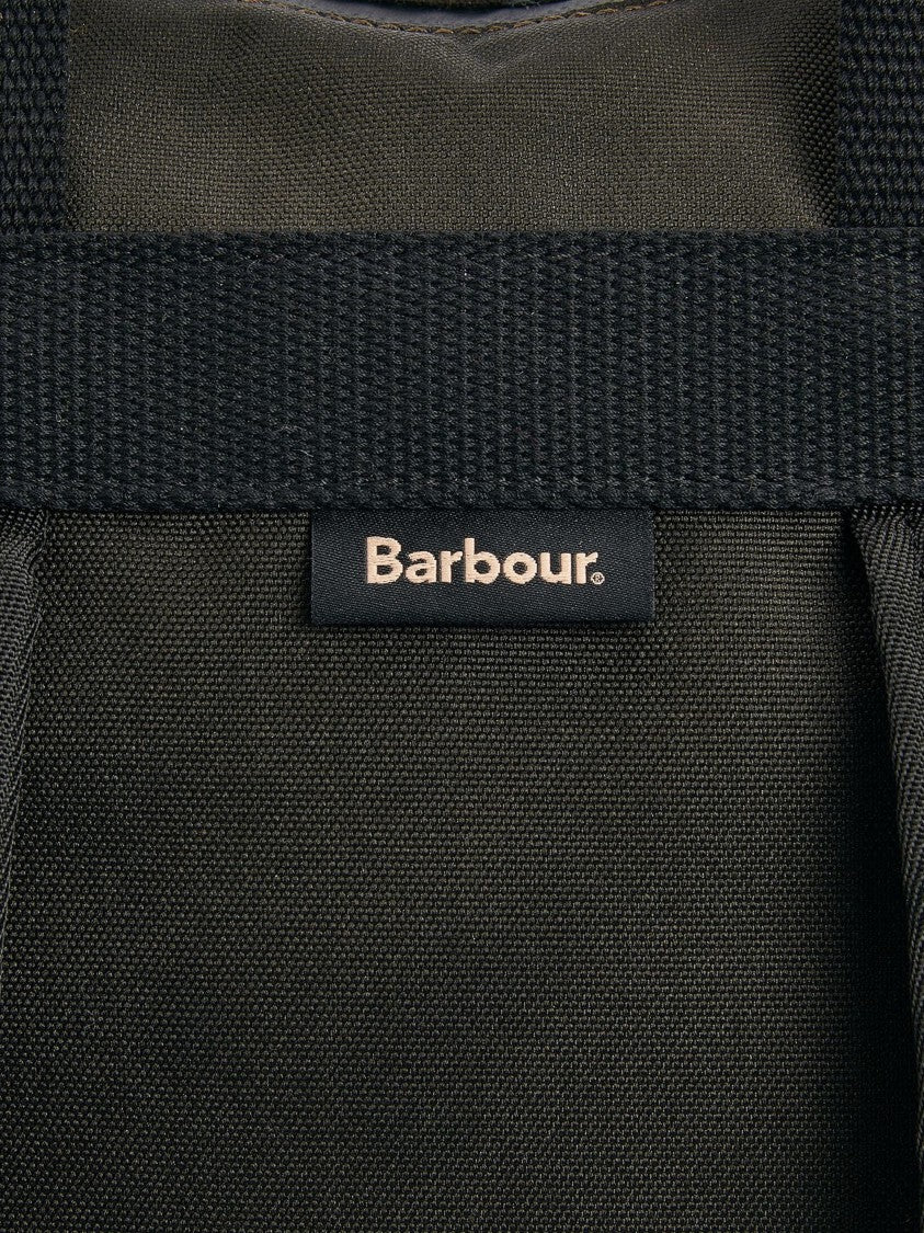 Barbour Square Waxed-Cotton Backpack