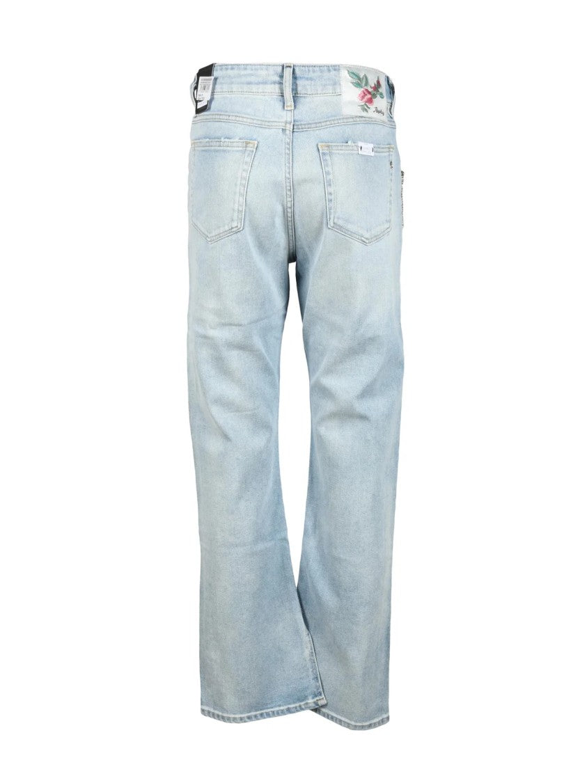 Replay Light Blue Straight Stretch Jeans