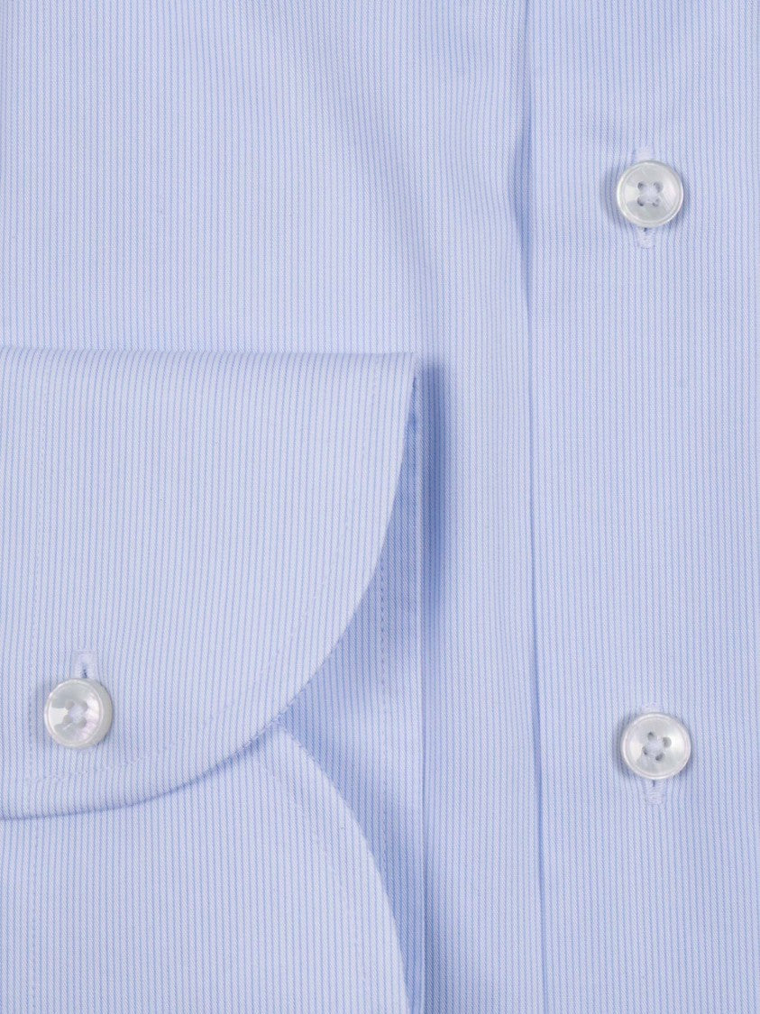 Xacus Blue Structured Fine Stripe Shirt