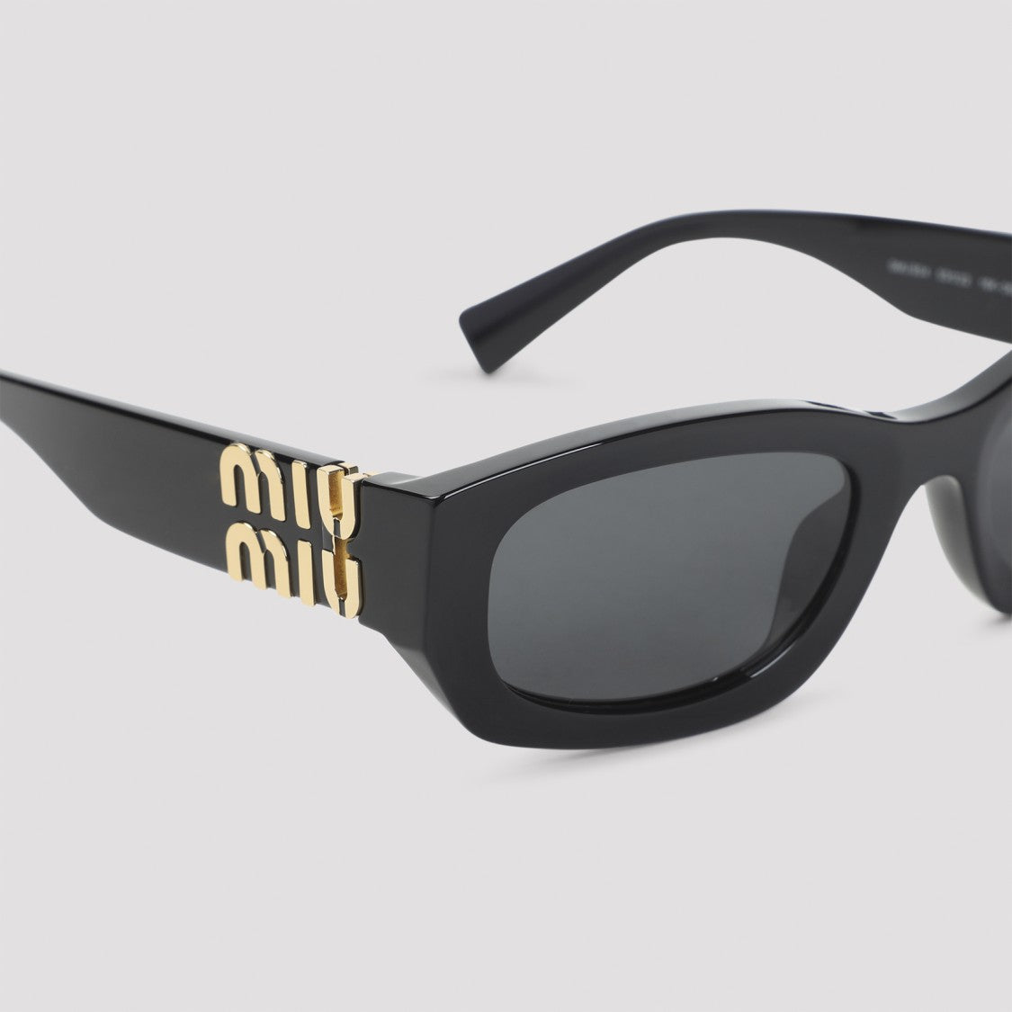 Miu Miu Eyewear Black Acetate Glimpse Sunglasses