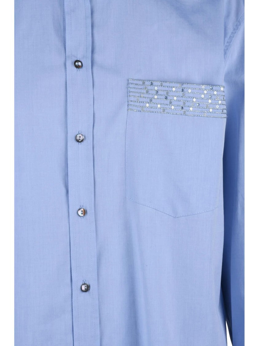 Antonelli Light Blue Cotton Shirt