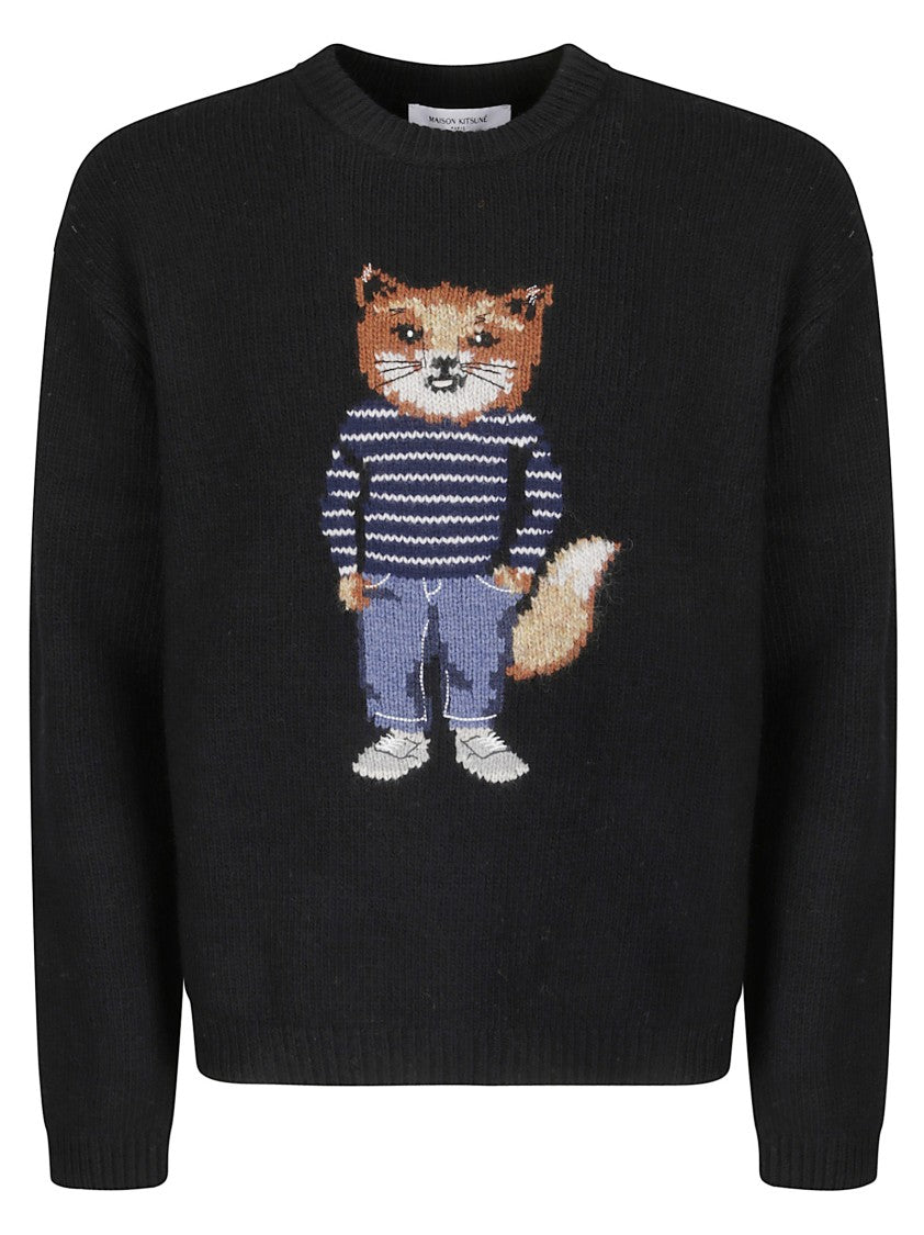 Maison Kitsuné Dressed Fox Intarsia Wool Jumper