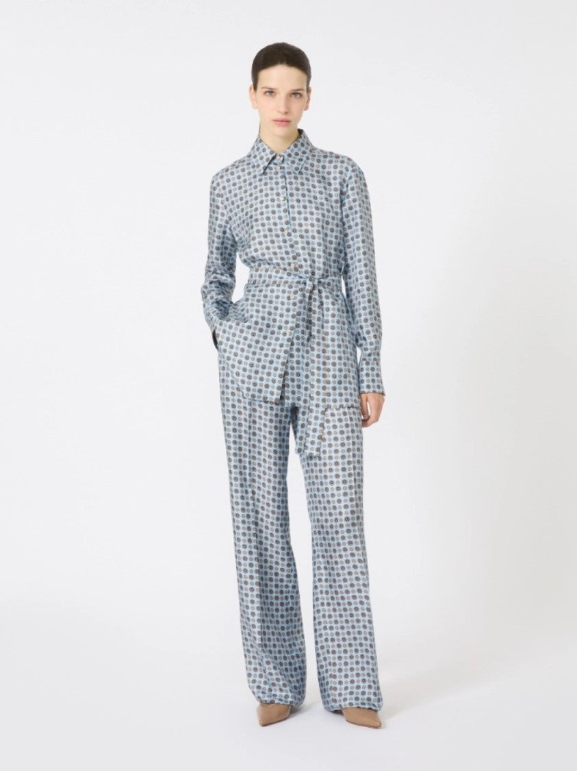 Max Mara Wide-Leg Pants With Circular Pattern