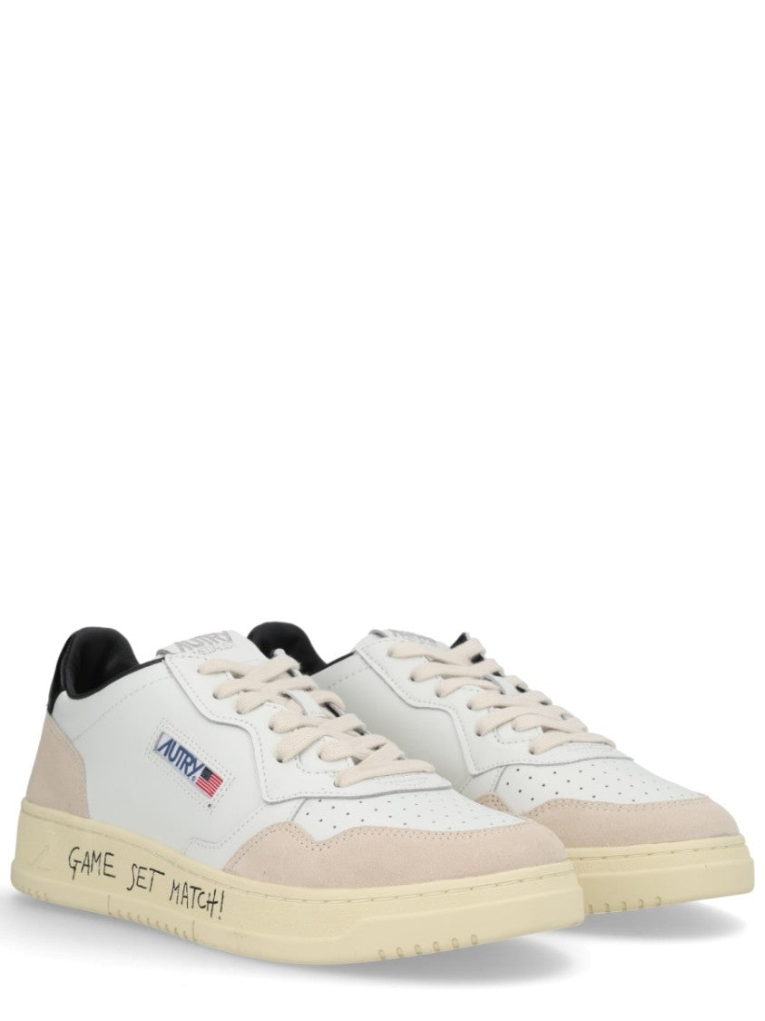Autry Medalist Low Leather Suede Detailing Sneakers