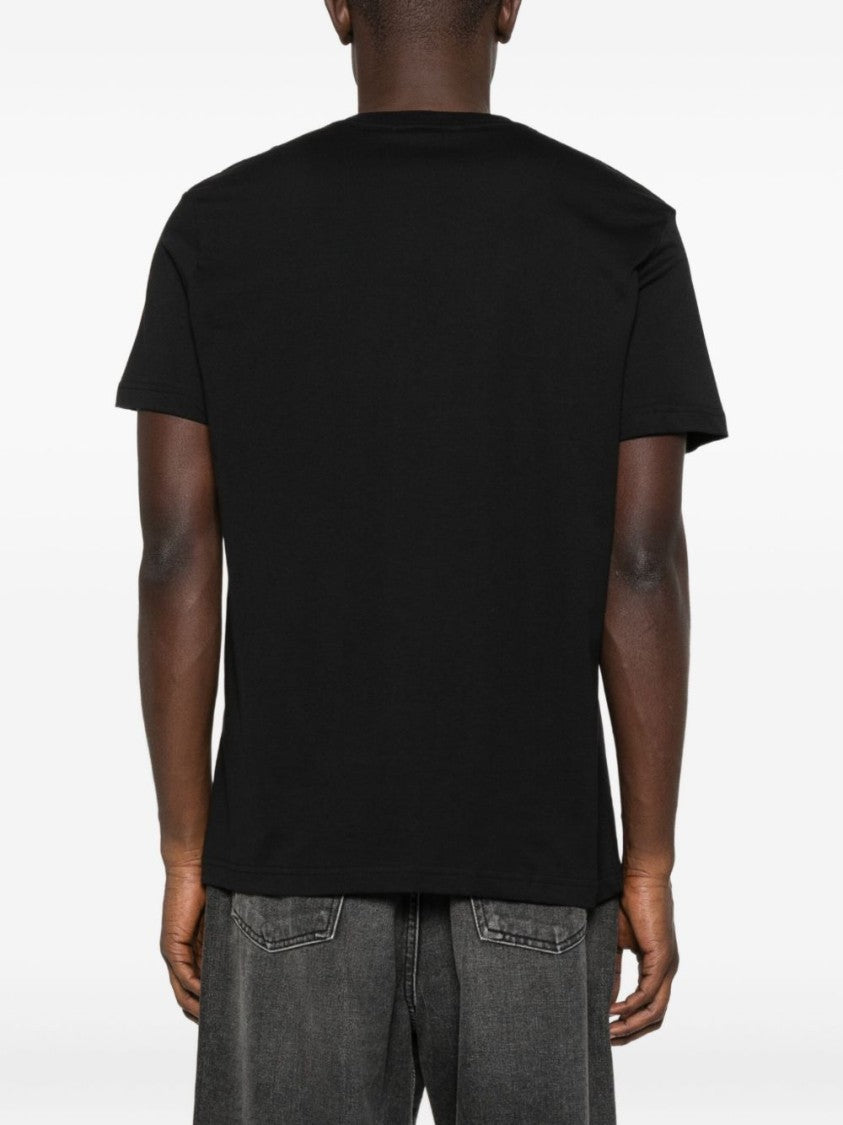 Versace Jeans Couture Cotton T-Shirt With Metallic Gold Logo